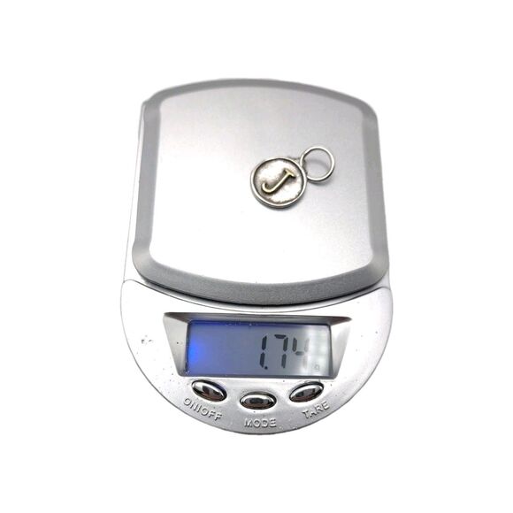 Waxing Poetic Chancery Insignia Letter J Initial Sterling Silver & Brass Charm - Picture 7 of 7